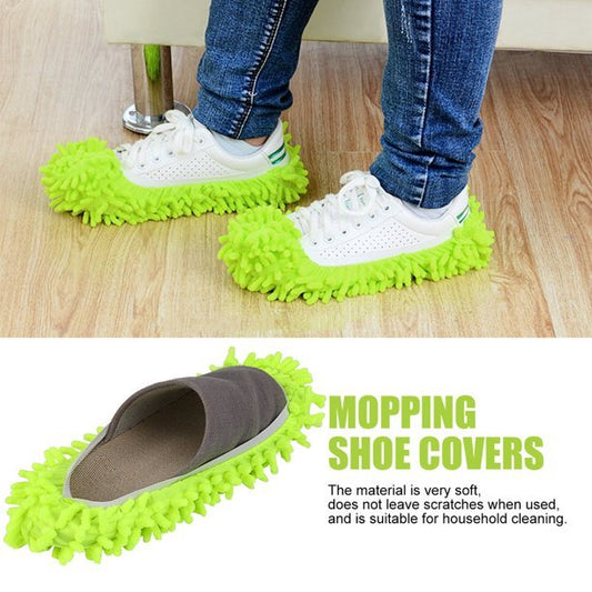 1 Pair Multifunctional Micro Fiber Shoe Covers Clean Slippers