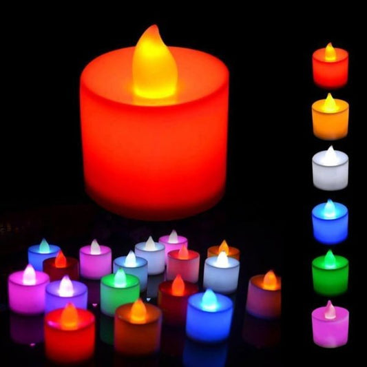 Pack Of 2 - LED Multi-Color Candle Light Decoration Ornamental No Heat.